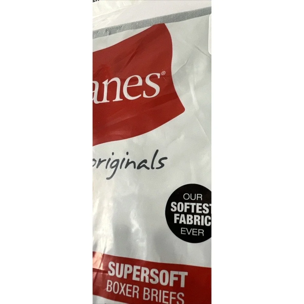 Hanes Boxer Briefs Lot Men 2XL Originals 6 Briefs SuperSoft Bamboo Blue Green A8